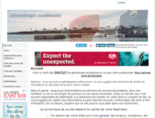 Tablet Screenshot of genealogie-acadienne.net